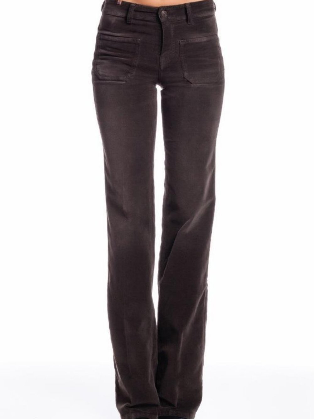 NOTIFY Opium velvet Trousers Chestnut Pant WTV176 Flare jeans Boot Cut High Rise